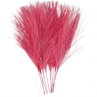 Kunstige fjer, L: 15 cm, B: 8 cm, pink, 10 stk./ 1 pk.