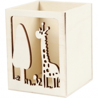 Blyantholder, giraf, H: 10 cm, L: 8 cm, 1 stk.