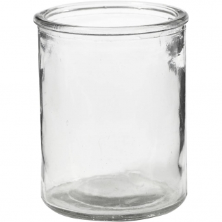 Lysglas, H: 9,8 cm, diam. 8 cm, 6 stk./ 1 ks.