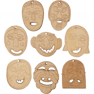Masker til ophæng, str. 5,5-7 cm, tykkelse 4 mm, 24 stk./ 1 pk.
