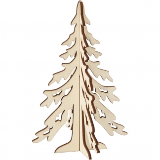 3D Juletræ, H: 20 cm, B: 13 cm, 1 stk.