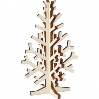 3D Juletræ, H: 12 cm, B: 7,5 cm, 1 stk.