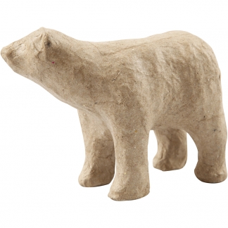 Isbjørn, H: 8,5 cm, L: 11,5 cm, 1 stk.
