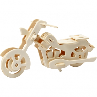 3D konstruktionsfigur, motorcykel, str. 19x9x9 cm, 1 stk.