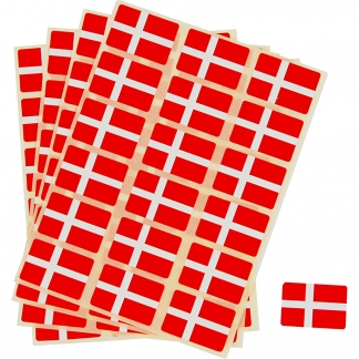 Selvklæbende flag, str. 15x22 mm, 72stk./ 1 pk.