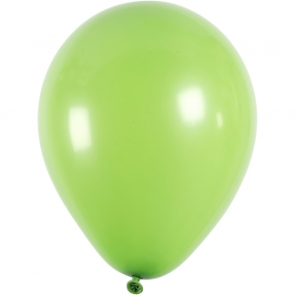 Balloner, runde, diam. 23 cm, grøn, 10 stk./ 1 pk.