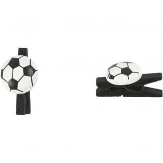 Fodboldklemme, str. 14x25 mm, tykkelse 12 mm, sort, 10 stk./ 1 pk.
