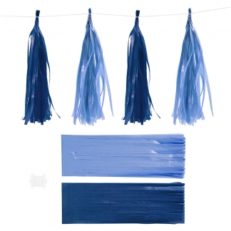 Kvast, str. 12x35 cm, 14 g, mørk blå/lys blå, 12 stk./ 1 pk.