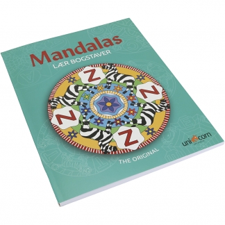 Mandalas malebøger, Lær bogstaver, 1 stk.