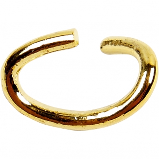 Oval-ring, tykkelse 0,7 mm, forgyldt, 50 stk./ 1 pk.