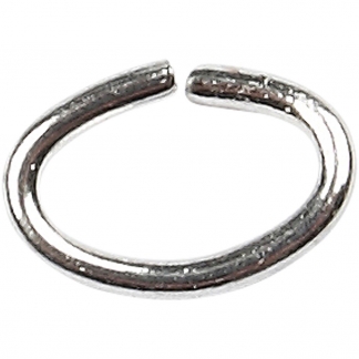 Oval-ring, tykkelse 0,7 mm, forsølvet, 50 stk./ 1 pk.