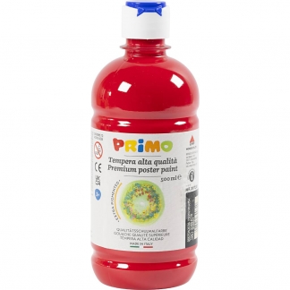 Temperamaling Mat, m&oslash;rk r&oslash;d, 500 ml/ 1 fl.