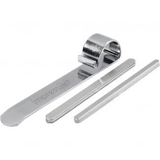 Bukkeværktøj og metalbånd til armbånd, L: 15 cm, B: 6-106 mm, aluminium, 1 sæt