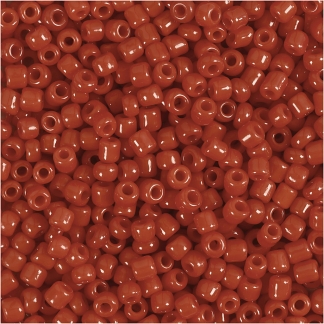Rocaiperler, diam. 3 mm, str. 8/0 , hulstr. 0,6-1,0 mm, mørk rød, 500 g/ 1 pk.