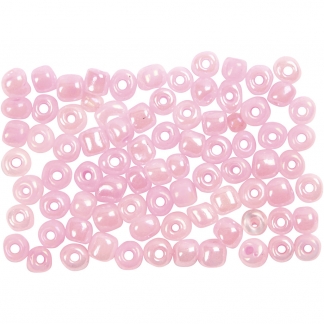 Rocaiperler, diam. 4 mm, str. 6/0, rosa, 500g/ 1 pk.