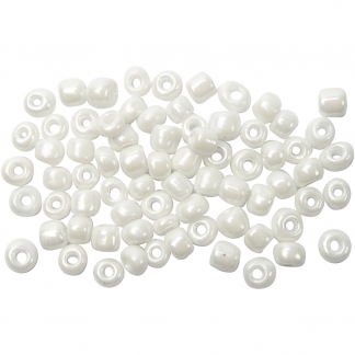 Rocaiperler, diam. 4 mm, str. 6/0 , hulstr. 0,9-1,2 mm, perlemor, 500g/ 1 pk.