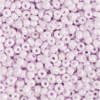 Rocaiperler, diam. 3 mm, str. 8/0, hulstr. 0,6-1,0 mm, soft rosa, 25 g/ 1 pk.