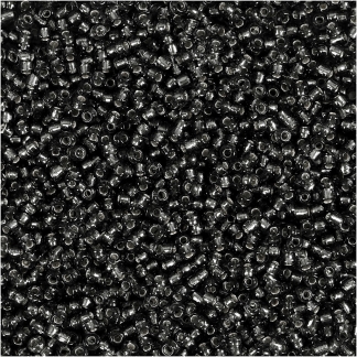 Rocaiperler, diam. 1,7 mm, str. 15/0 , hulstr. 0,5-0,8 mm, grågrøn, 25 g/ 1 pk.
