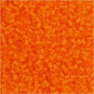 Rocaiperler 2-cut, diam. 1,7 mm, str. 15/0 , hulstr. 0,5 mm, transparent orange, 25 g/ 1 pk.