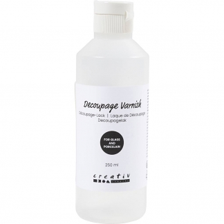 Decoupagelak, Til glas og porcel&aelig;n, 250 ml/ 1 fl.