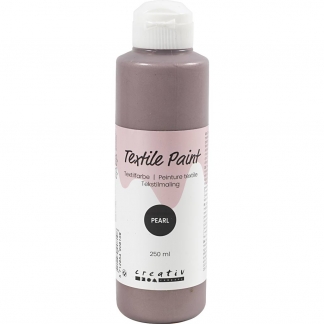 Tekstilmaling, perlemor, d&aelig;kkende, brun, 250 ml/ 1 fl.