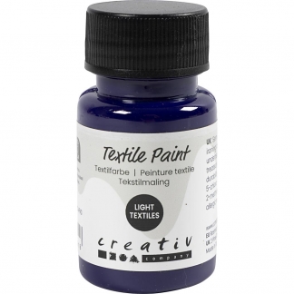 Tekstilmaling, halvd&aelig;kkende, r&oslash;dviolet, 50 ml/ 1 fl.