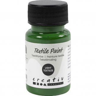 Tekstilmaling, halvd&aelig;kkende, gr&aelig;sgr&oslash;n, 50 ml/ 1 fl.