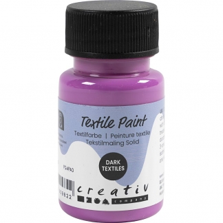 Tekstilmaling Solid, d&aelig;kkende, fuchsia, 50 ml/ 1 fl.