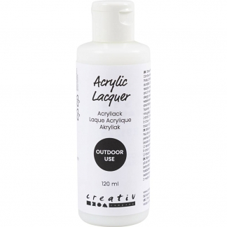 Udend&oslash;rs Akryllak, blank, vandafvisende, 120 ml/ 1 fl.