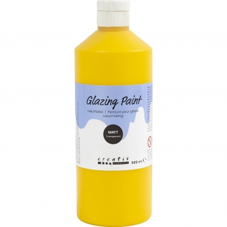 Lasurmaling, mat, transparent, gul, 500 ml/ 1 fl.
