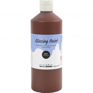 Lasurmaling, mat, transparent, brun, 500 ml/ 1 fl.