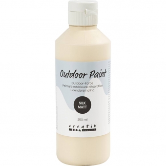 Udend&oslash;rsmaling, silkemat, d&aelig;kkende, hvid, 250 ml/ 1 fl.