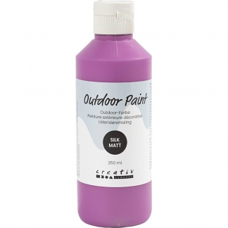 Udend&oslash;rsmaling, silkemat, d&aelig;kkende, lilla, 250 ml/ 1 fl.