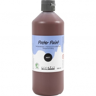 Temperamaling, mat, halvd&aelig;kkende, brun, 500 ml/ 1 fl.
