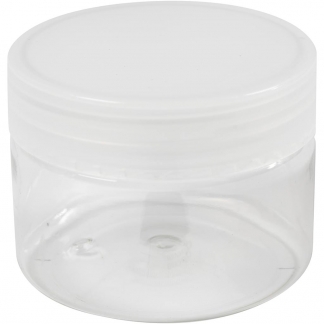 Plastdåser til opbevaring, H: 5 cm, diam. 6,5 cm, 110 ml, 20 stk./ 1 ps.