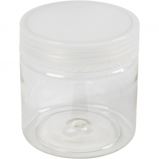 Plastdåser til opbevaring, H: 7 cm, diam. 6,5 cm, 180 ml, 20 stk./ 1 ps.