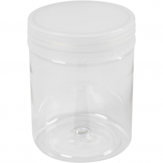 Plastdåser til opbevaring, H: 9 cm, diam. 6,5 cm, 250 ml, 20 stk./ 1 ps.