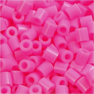 Rørperler, str. 5x5 mm, hulstr. 2,5 mm, medium, rosa (32222), 1100 stk./ 1 pk.