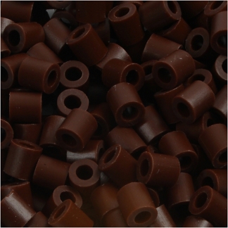 Rørperler, str. 5x5 mm, hulstr. 2,5 mm, medium, brun (32229), 1100 stk./ 1 pk.