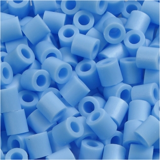 Rørperler, str. 5x5 mm, hulstr. 2,5 mm, medium, blå pastel (32224), 1100 stk./ 1 pk.