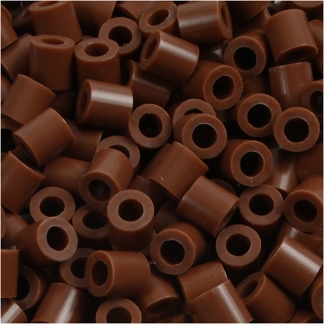 Rørperler, str. 5x5 mm, hulstr. 2,5 mm, medium, chokolade (32249), 1100 stk./ 1 pk.
