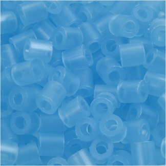 Rørperler, str. 5x5 mm, hulstr. 2,5 mm, medium, blå neon (32235), 1100 stk./ 1 pk.