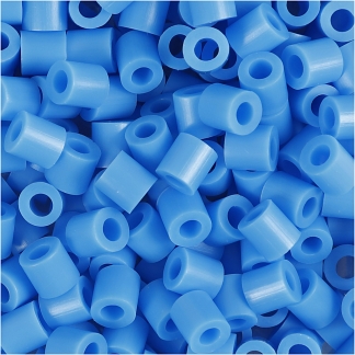 Rørperler, str. 5x5 mm, hulstr. 2,5 mm, medium, blå (32238), 6000 stk./ 1 pk.