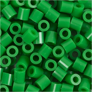 Rørperler, str. 5x5 mm, hulstr. 2,5 mm, medium, grøn (32230), 6000 stk./ 1 pk.