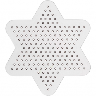 Perleplade, lille stjerne, diam. 10 cm, medium, klar, 1 stk.