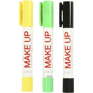 Playcolor Make up, lys grøn, gul, sort, krybdyr, 3x5g