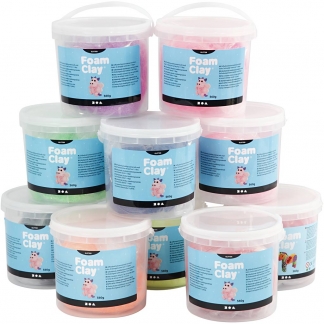 Foam Clay®, glitter,metallic, Indhold kan variere, 10x560 g/ 1 pk.