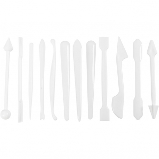 Modellérpinde, str. 12,7-14,3 cm, hvid, 12 stk./ 1 pk.