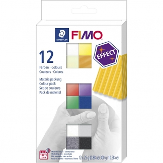 FIMO® Effect, ass. farver, 12x25g/ 1 pk.