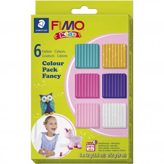 FIMO® Kids ler, suppleringsfarver, 6x42g/ 1 pk.